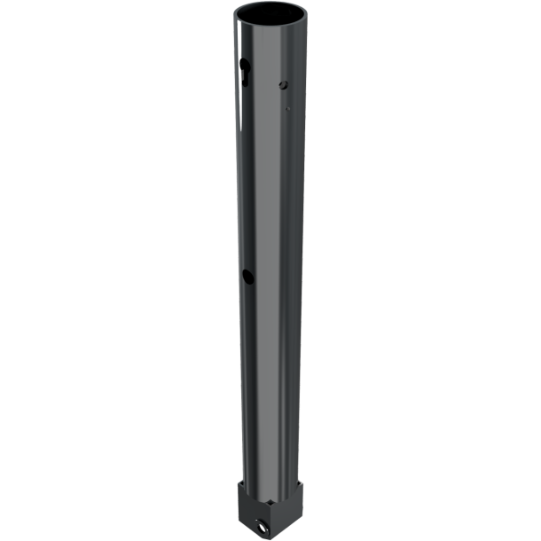 Ornamental bollard | Series 480B | � 82 mm | foldable, self-engaging lockto be fixed by plugs, with base plate 100 x 150 mm | with Euro profile cylinder lock and three keys | without eyelet
